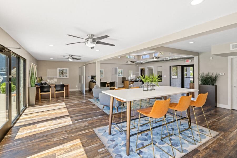 Community clubhouse with lounge area